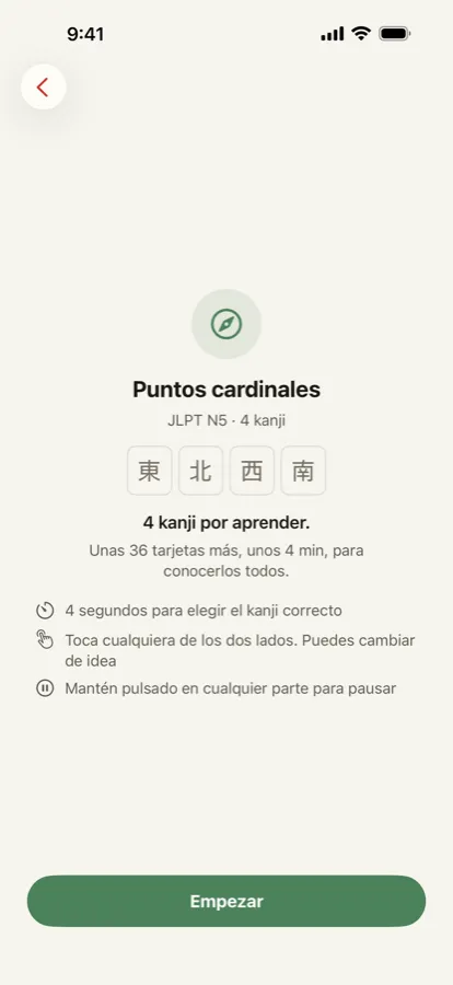 Elige un nivel y luego un grupo pequeño
